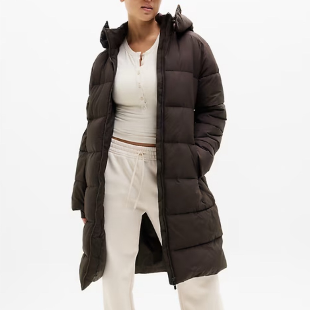 Athleta Dark Brown Puffer Jacket